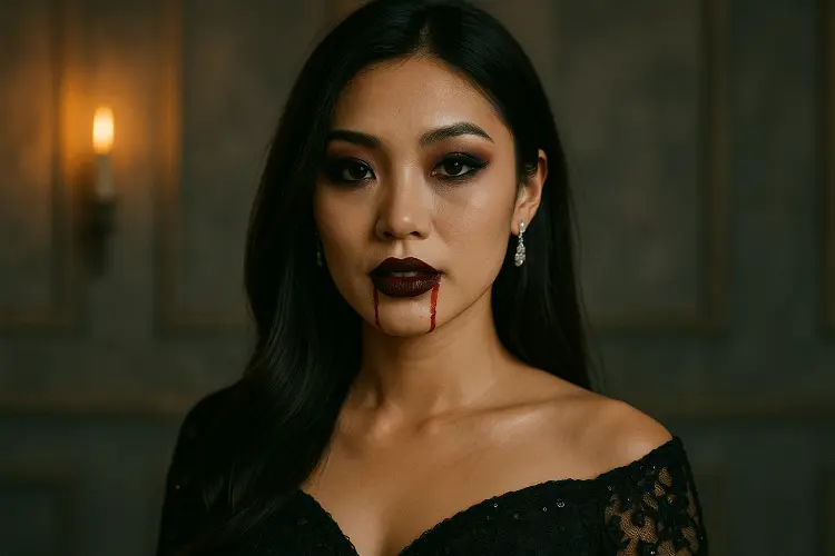 Ide Makeup Halloween - Glam Vampire Look